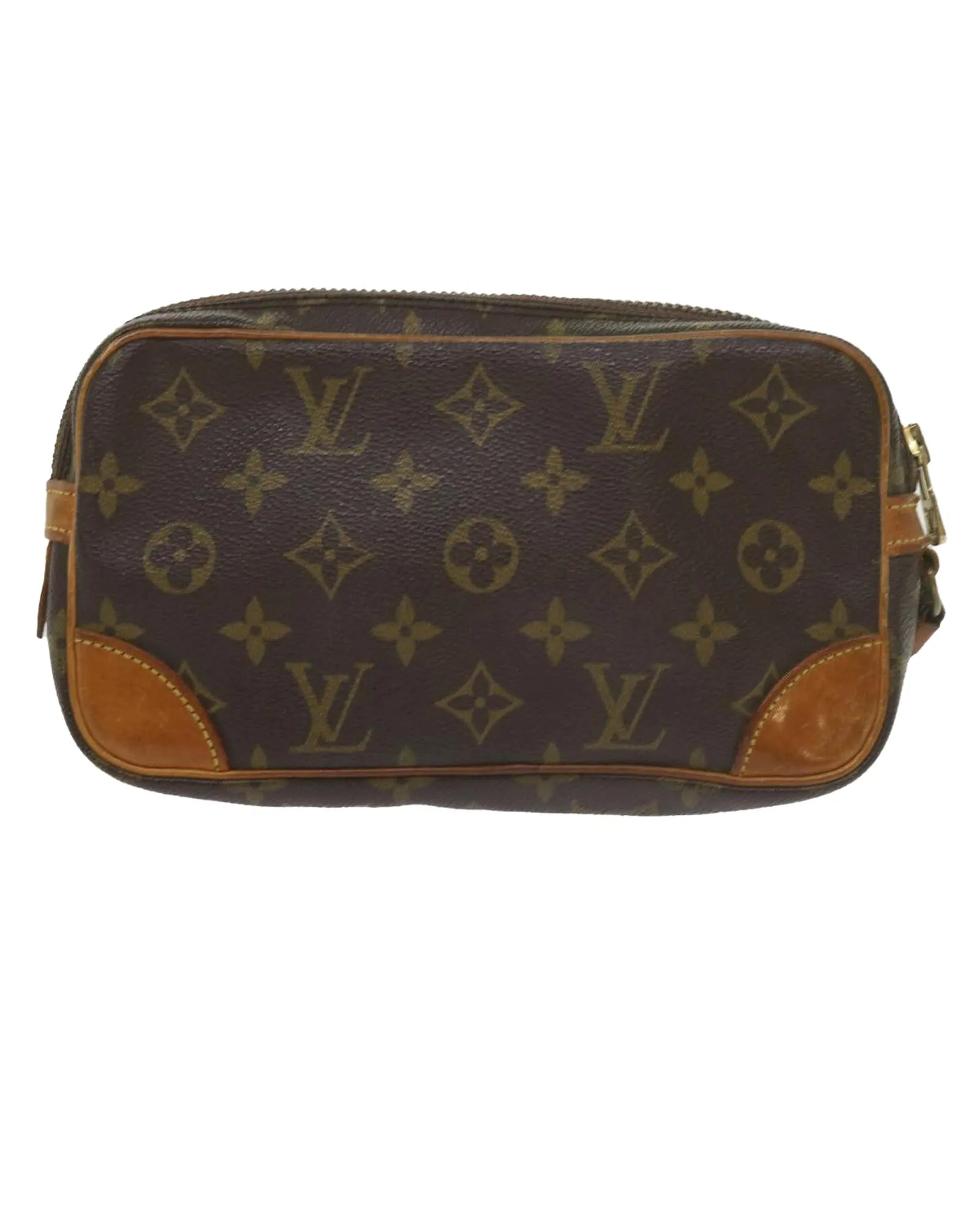 Monogram Canvas Clutch Bag with Dragonne Design